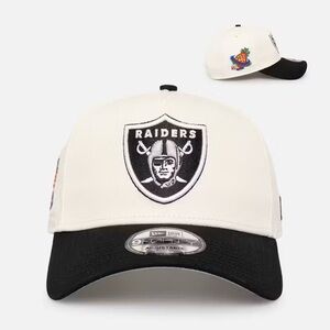 Mens Oakland Raiders NFL City Originals 9FORTY A-Frame Snapback- Off White/Black